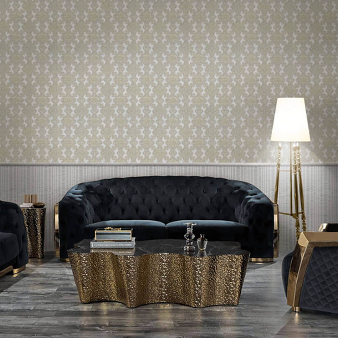 Tapeta ekskluzywny ornament Valentin Yudashkin 86009 Collection N.5 Gold Edition - 106 cm szer.