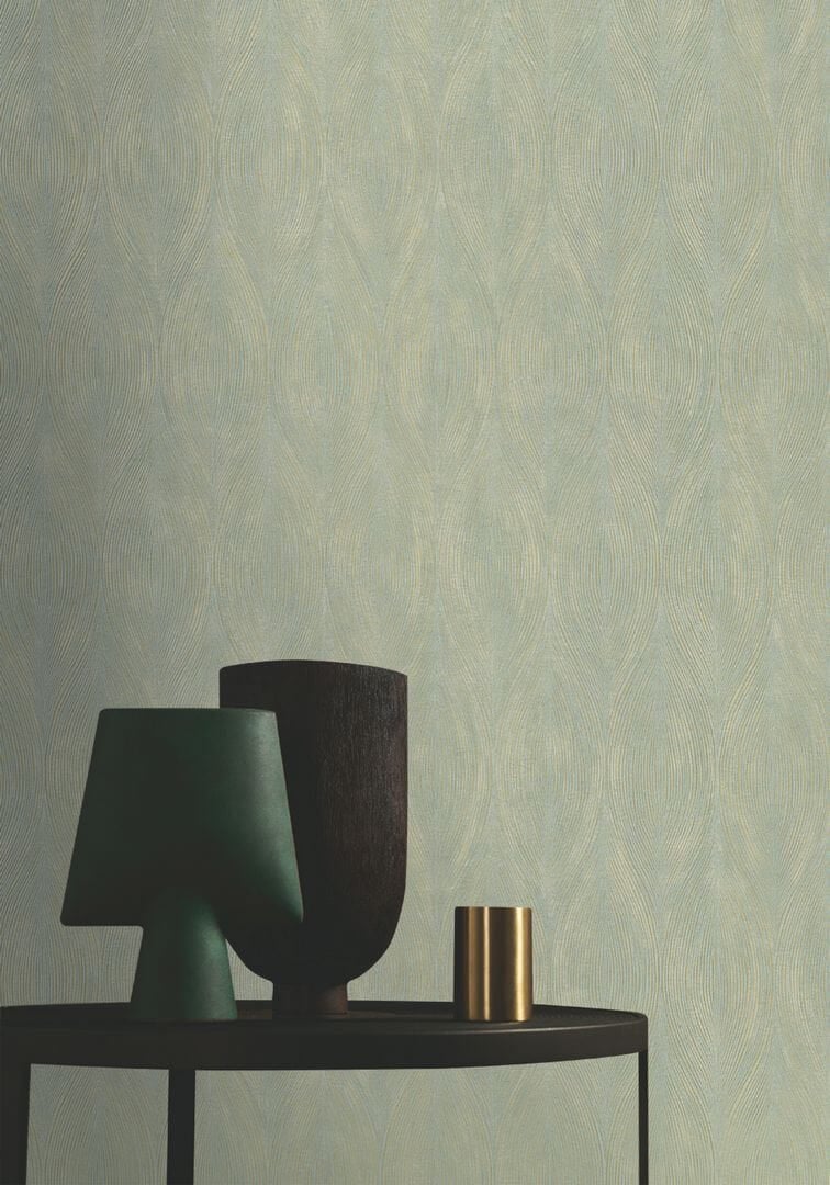 Tapeta falujące metaliczne linie Casamance 76113058 Keramos Select 9