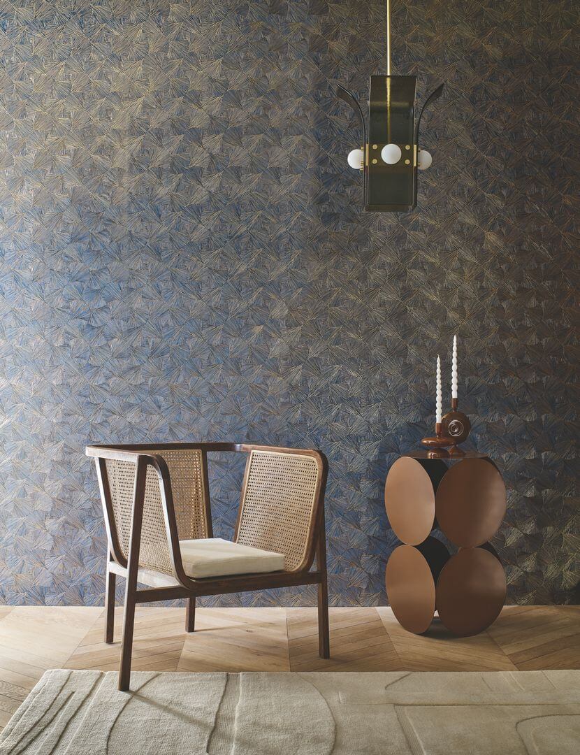 Tapeta metaliczna stylizowane liście Casamance 76522752 Songket Select 9