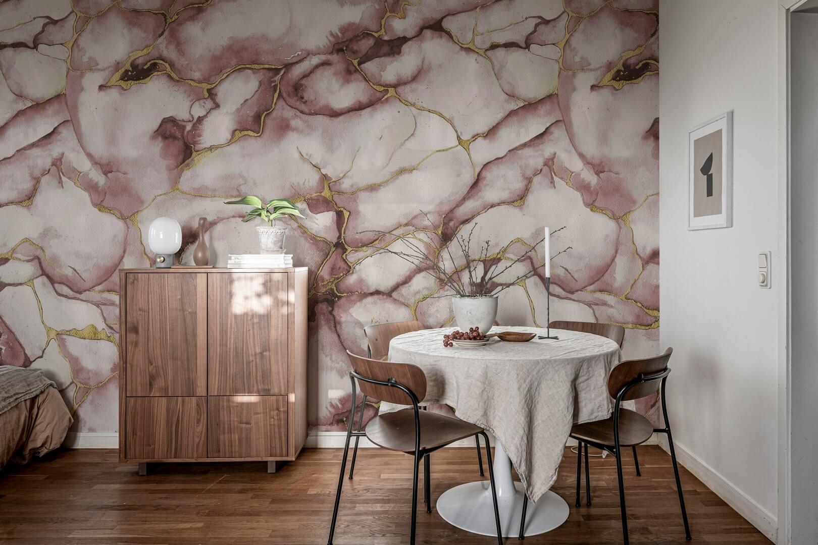 Fototapeta imitująca marmur Rebel Walls R20241 Agate Dreams Pink Hot Pops