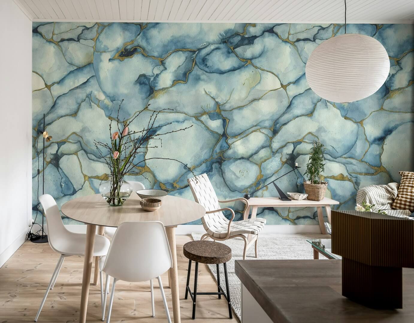 Fototapeta imitująca marmur Rebel Walls R20242 Agate Dreams Blue Hot Pops