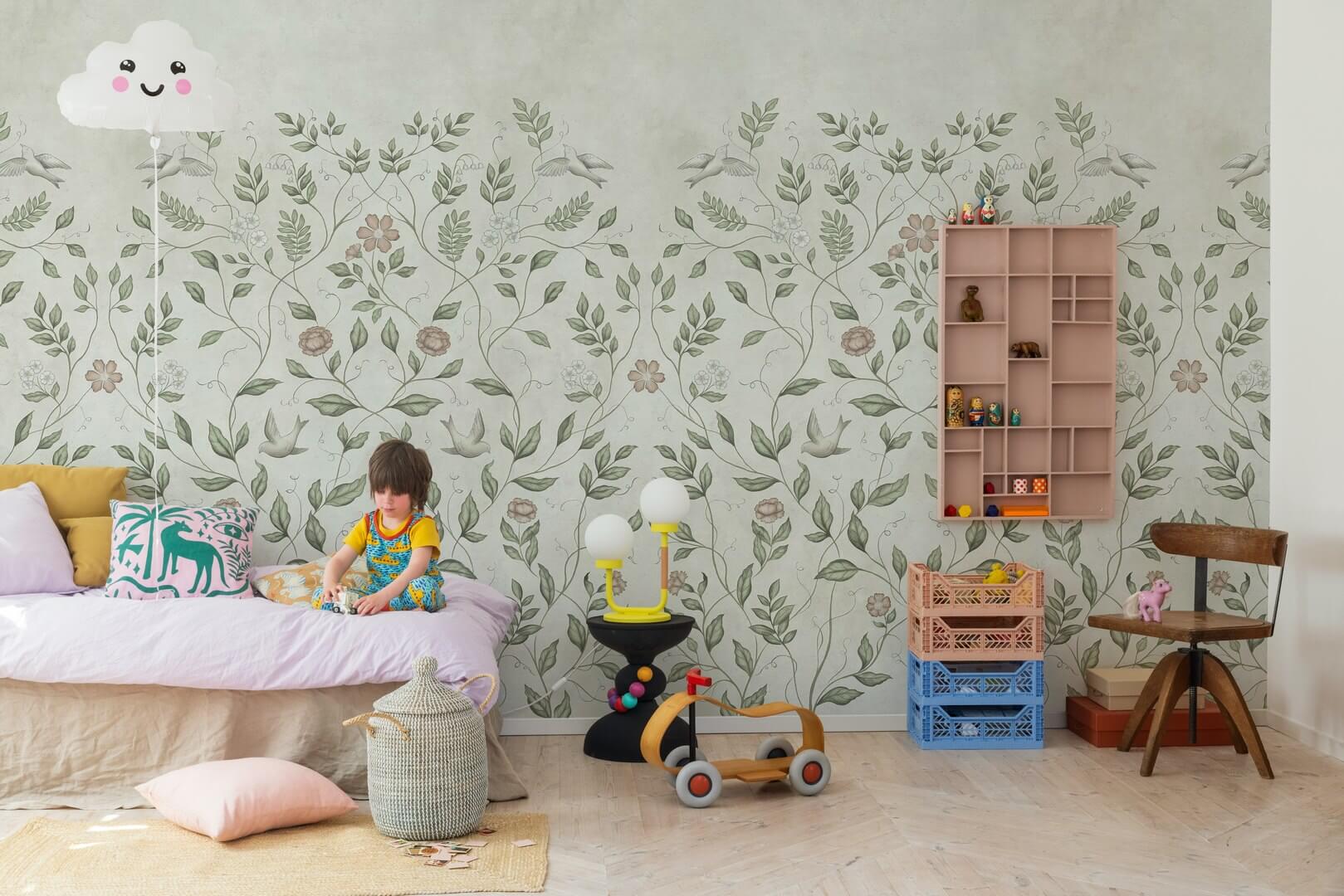 Fototapeta ogród Rebel Walls R20367 Serene Garden Beige Hot Pops