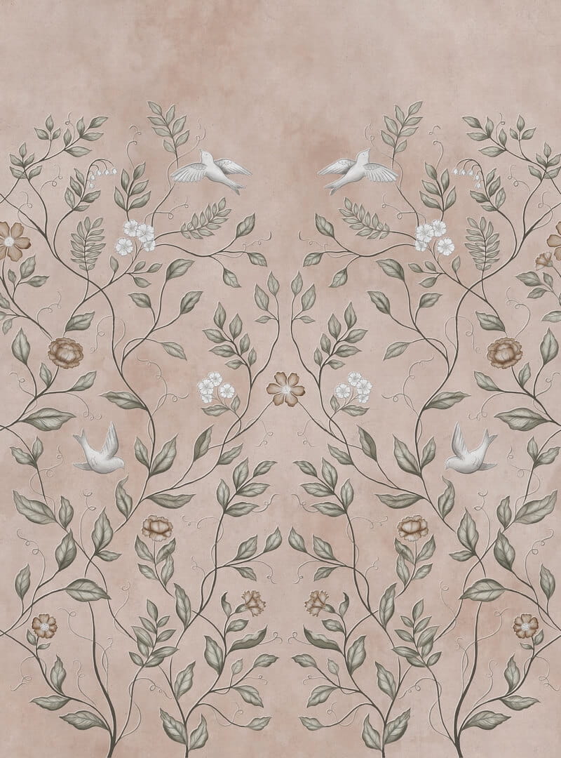 Fototapeta ogród Rebel Walls R20368 Serene Garden Rust Hot Pops