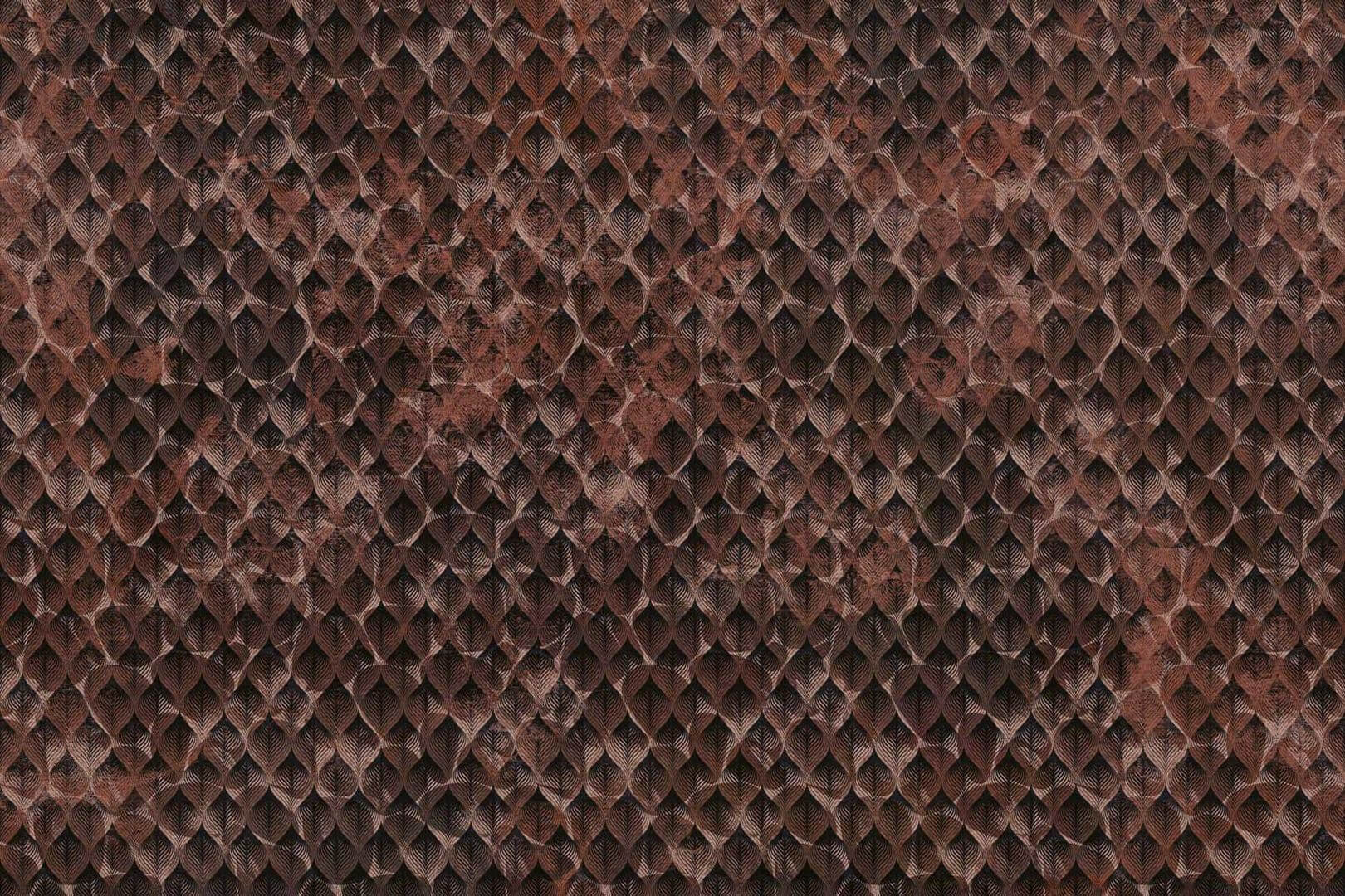 Fototapeta stylizowane liście Instabilelab PENNY Rose Gold 24K