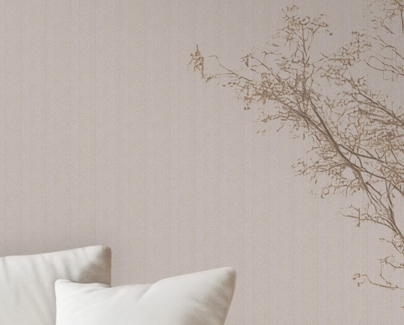 Tapeta obiektowa prążki i jodełka Lana W-31426-103-011 Vinylpex