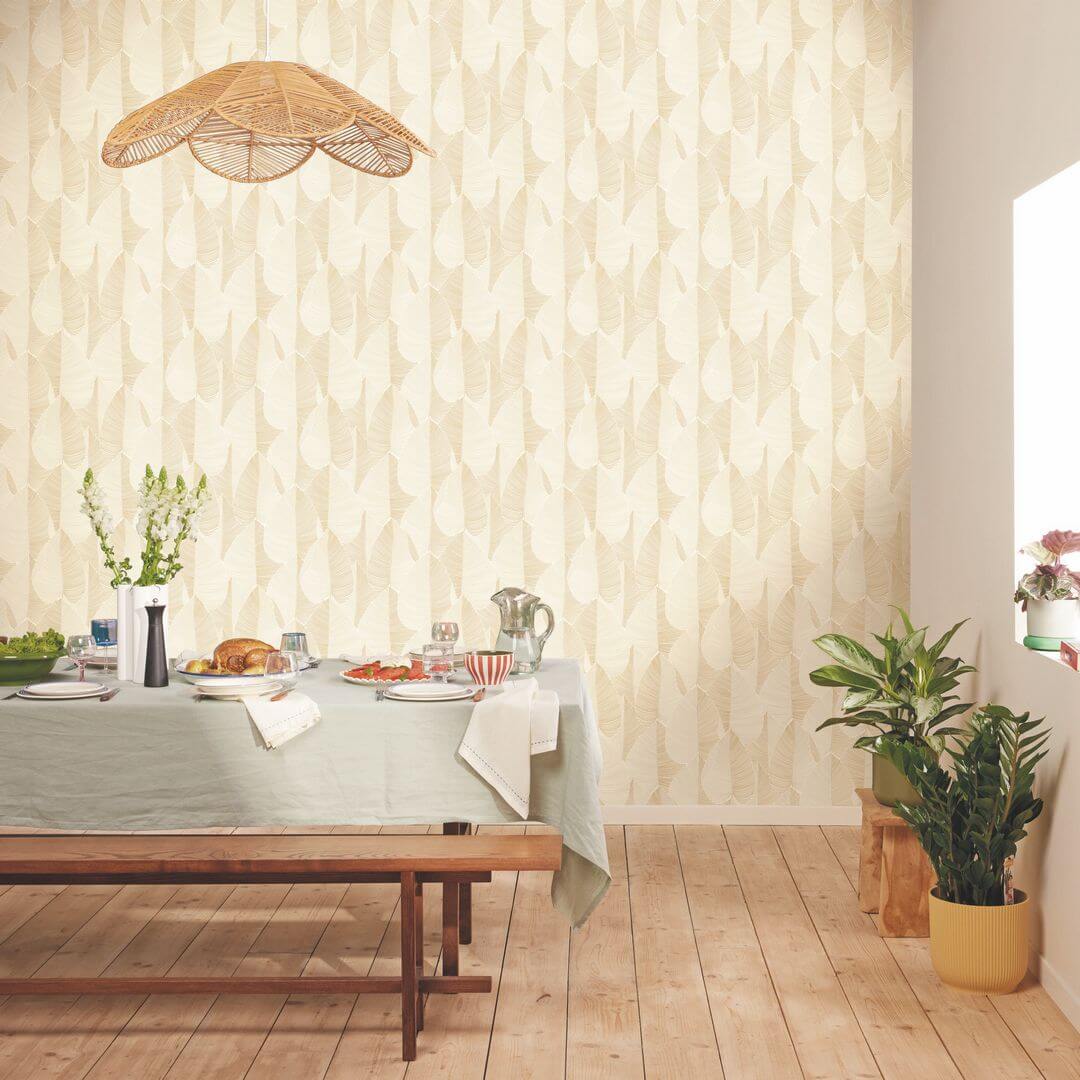 Tapeta graficzne liście Caselio LIG 106591029 Nuance Light