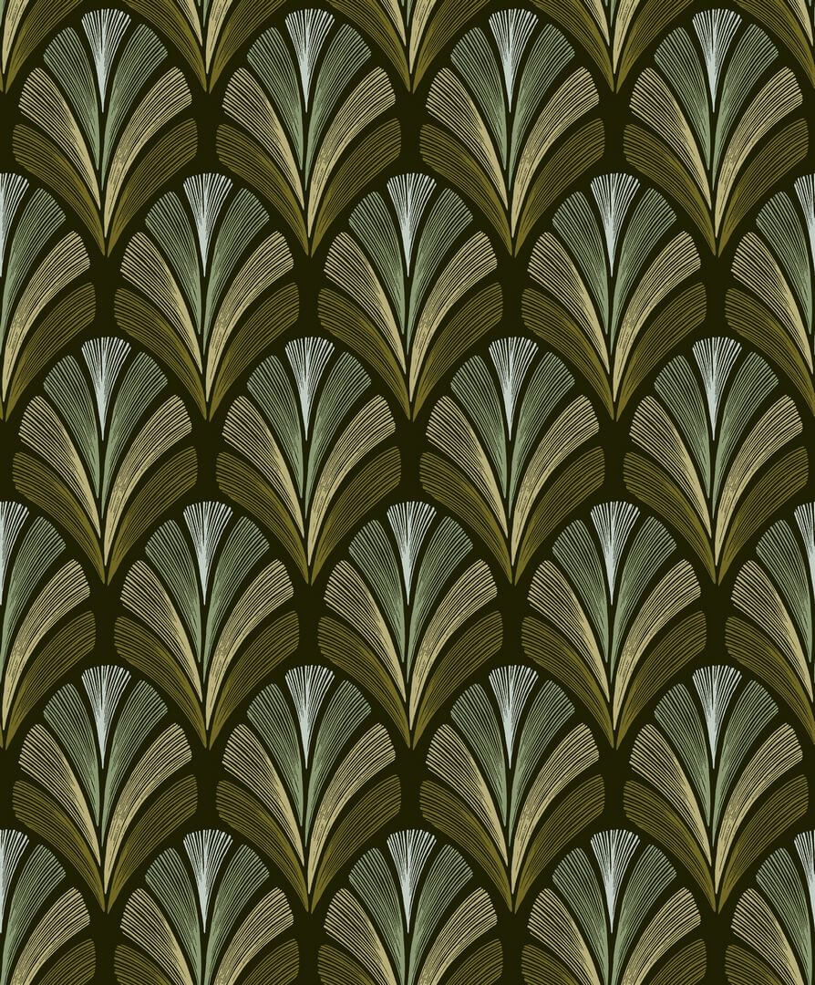 Tapeta wachlarze w stylu art-deco Casadeco ANFO 201057873 Folies ST-James Annees Folles