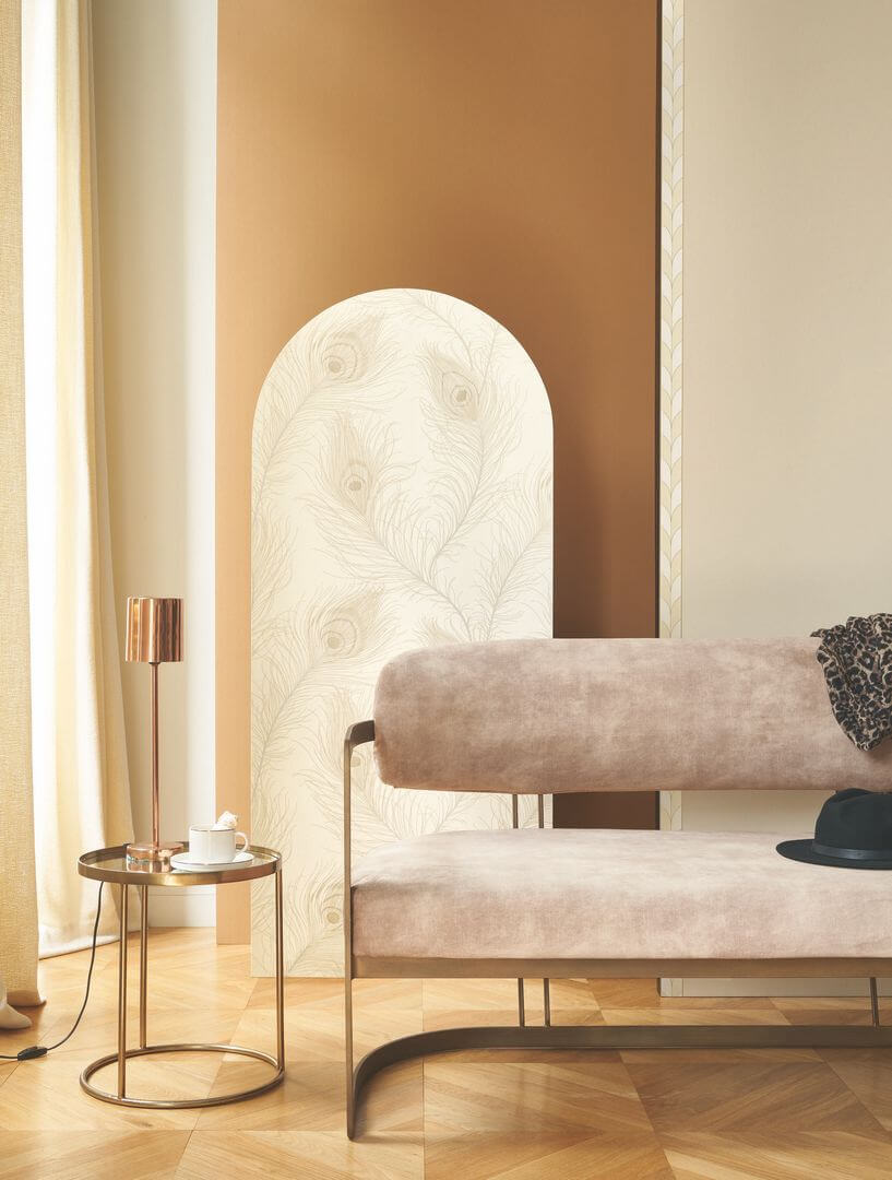 Tapeta pawie pióra Casadeco ANFO 201072222 Revue Annees Folles