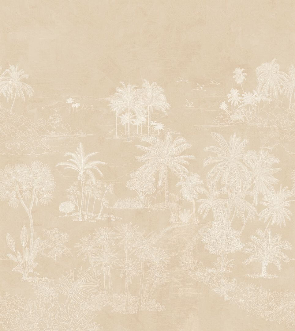 Mural tropikalny Caselio BORN 106552001 M Timor Beige Borneo