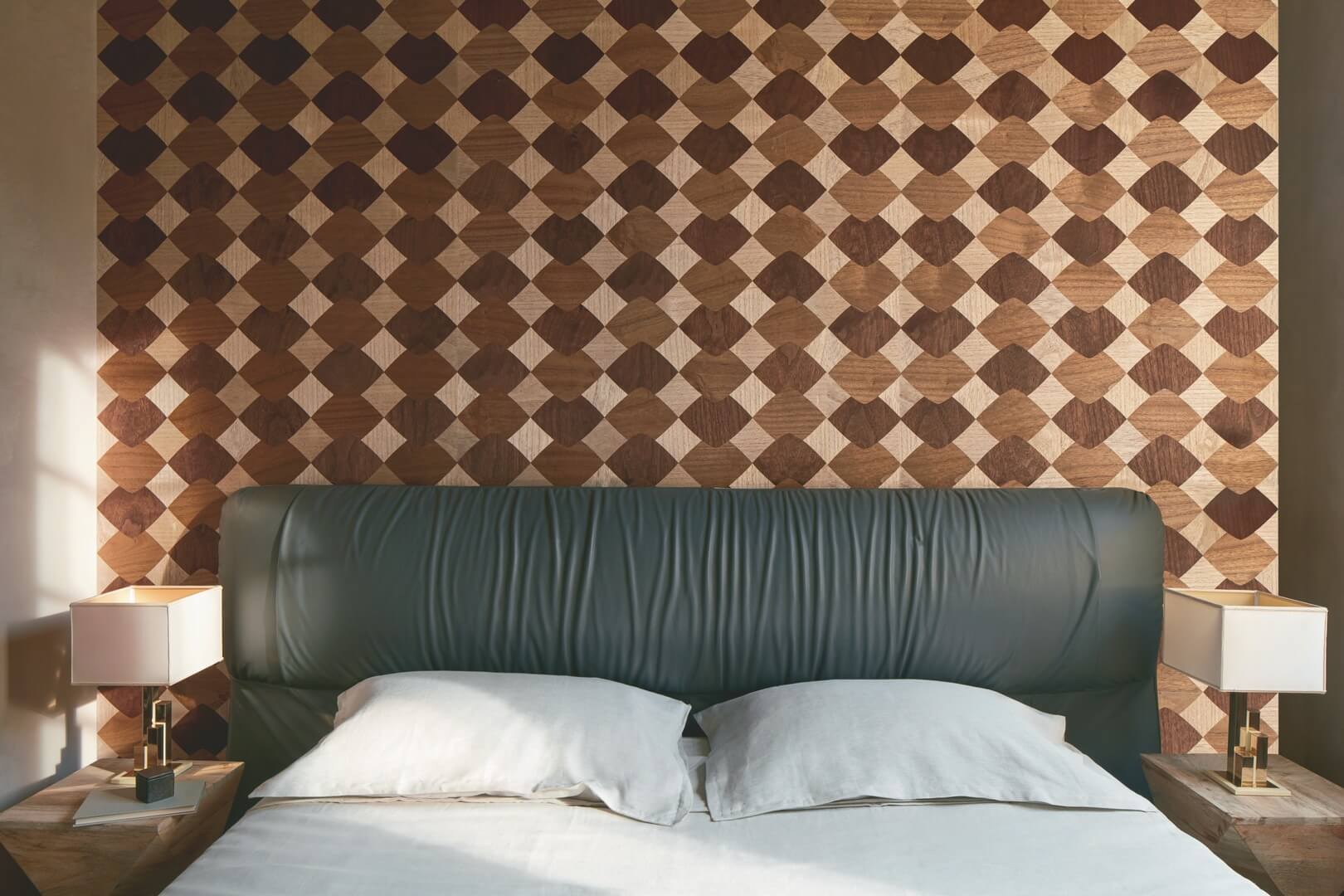 Tapeta fornir geometryczna Elitis RM1039 71 Le Jeu de Dame Marqueteries