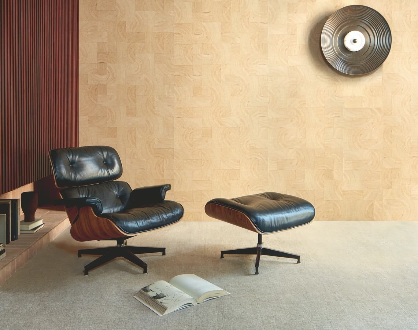 Tapeta fornir geometryczna Elitis RM1040 75 Empreintes Marqueteries