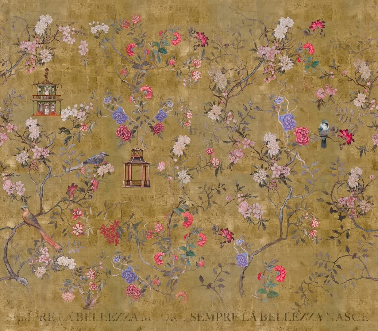 Fototapeta w stylu chinoiserie Wall&Deco WDOG2501 Oriental Gold Contemporary 2025