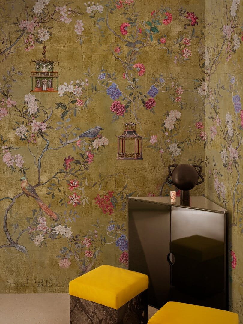 Fototapeta w stylu chinoiserie Wall&Deco WDOG2502 Oriental Gold Contemporary 2025