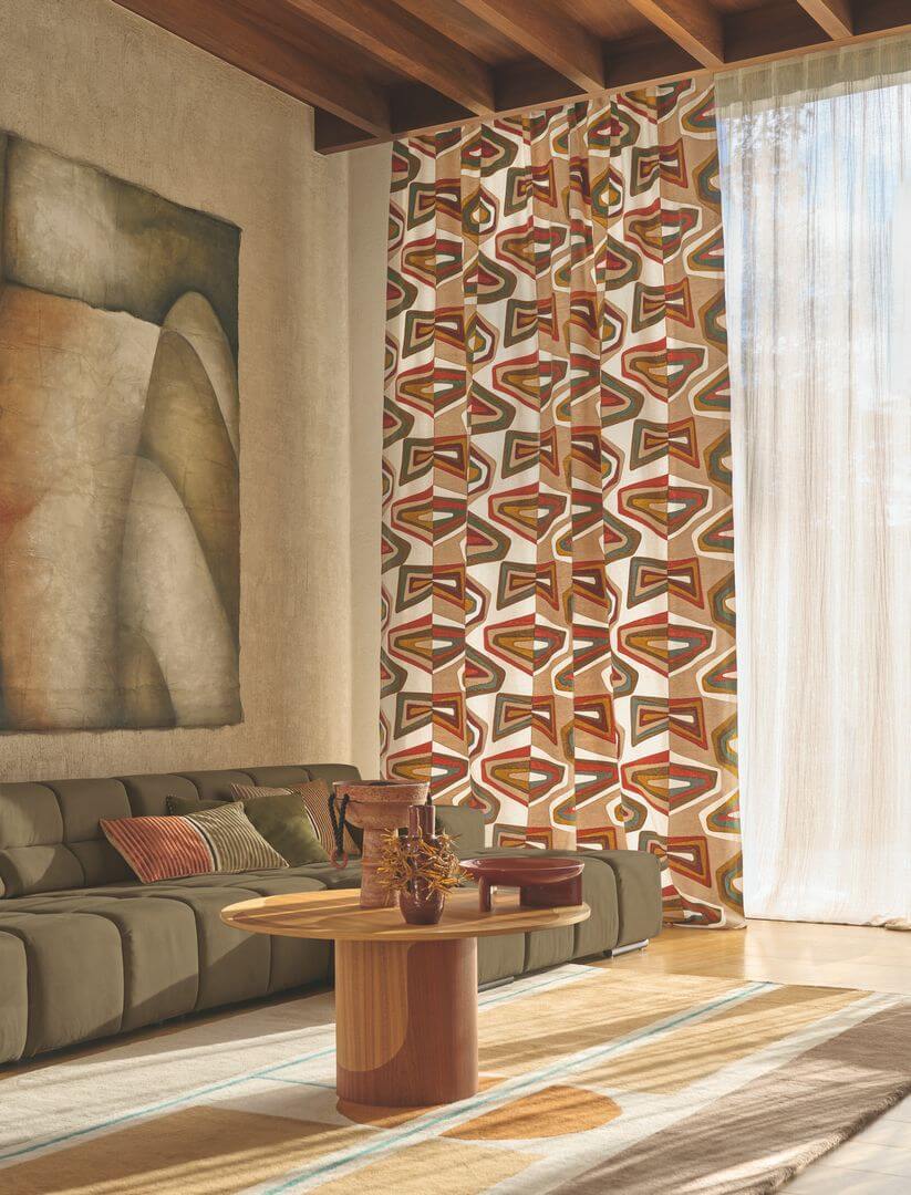 Tkanina haftowana retro Casamance 43780123 West Dream