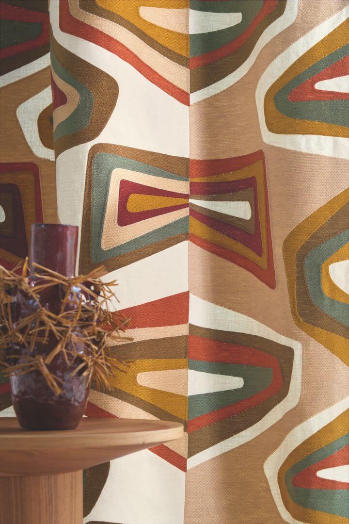 Tkanina haftowana retro Casamance 43780123 West Dream