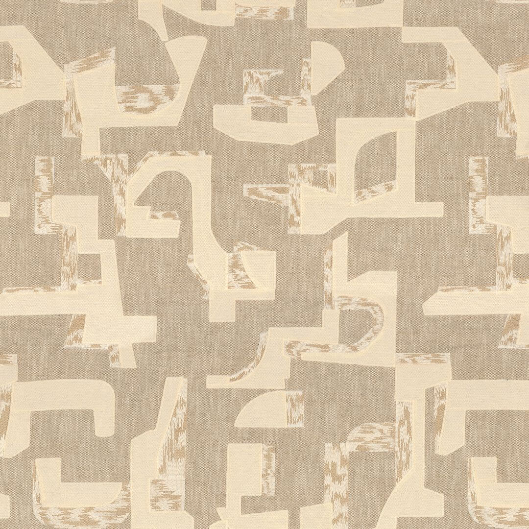 Tkanina haftowana z geometrycznym wzorem Casamance 45660233 Colorado West Dream
