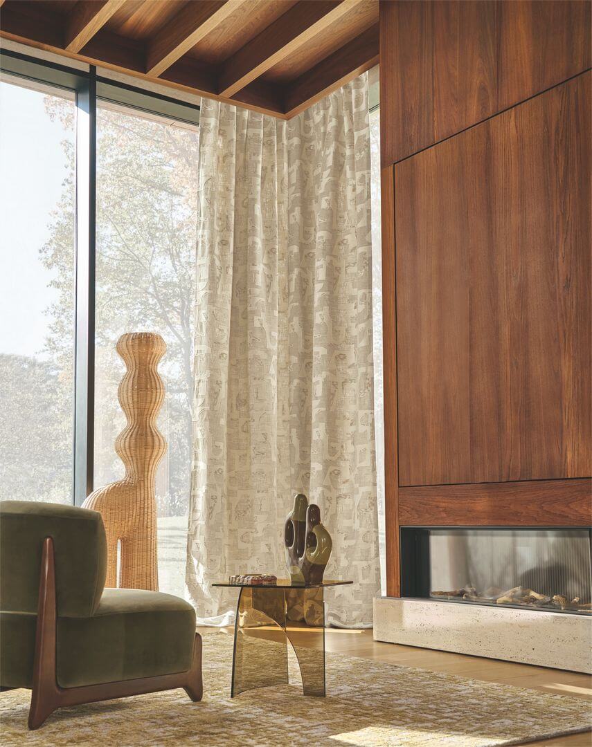 Tkanina haftowana z geometrycznym wzorem Casamance 45660436 Colorado West Dream