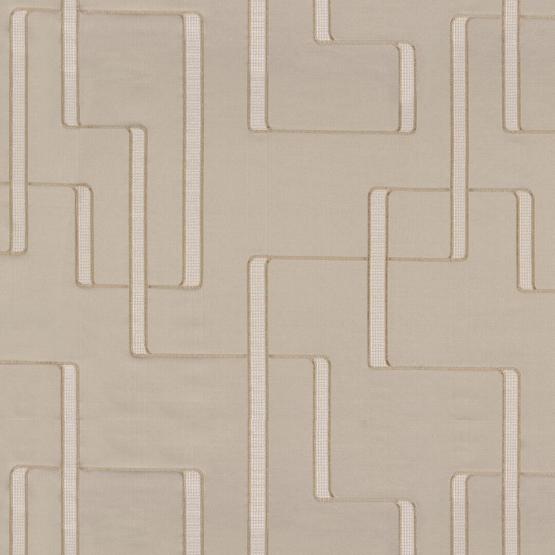 Tkanina satynowa z haftem Casamance 45740203 Lusio West Dream