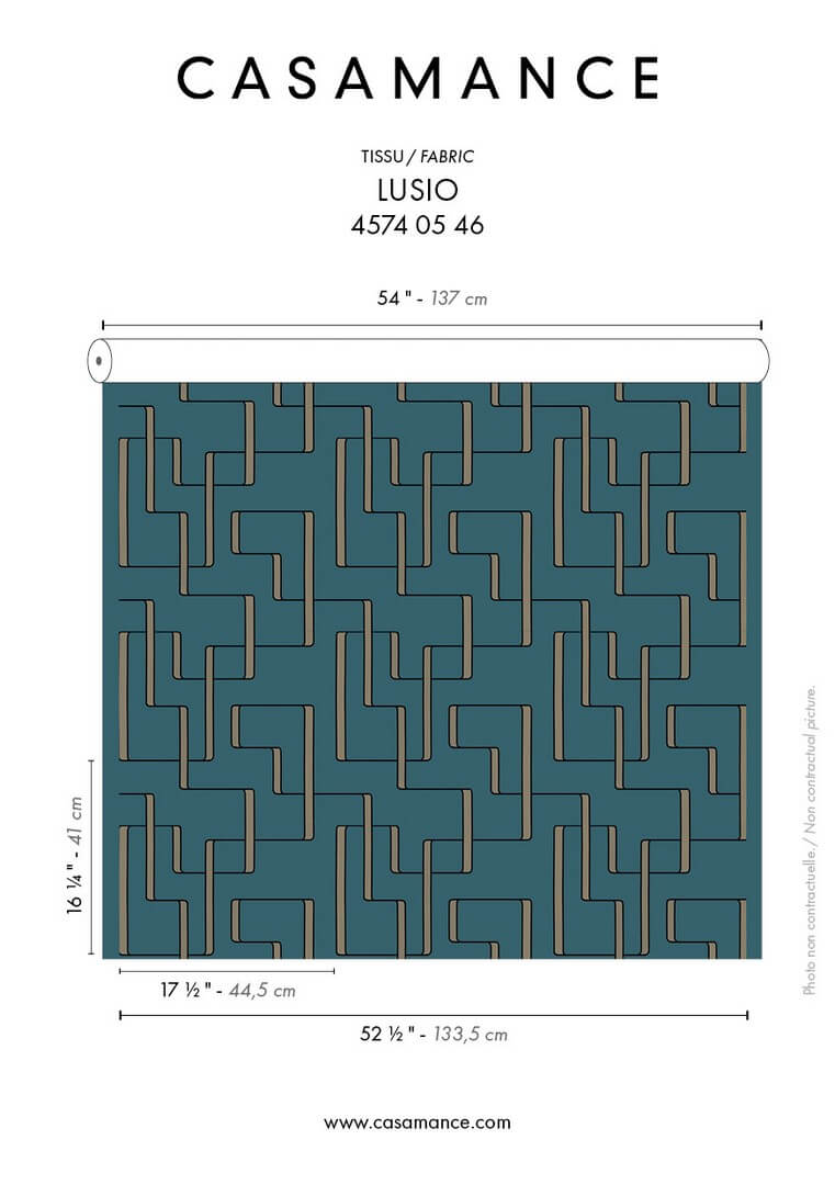 Tkanina satynowa z haftem Casamance 45740546 Lusio West Dream