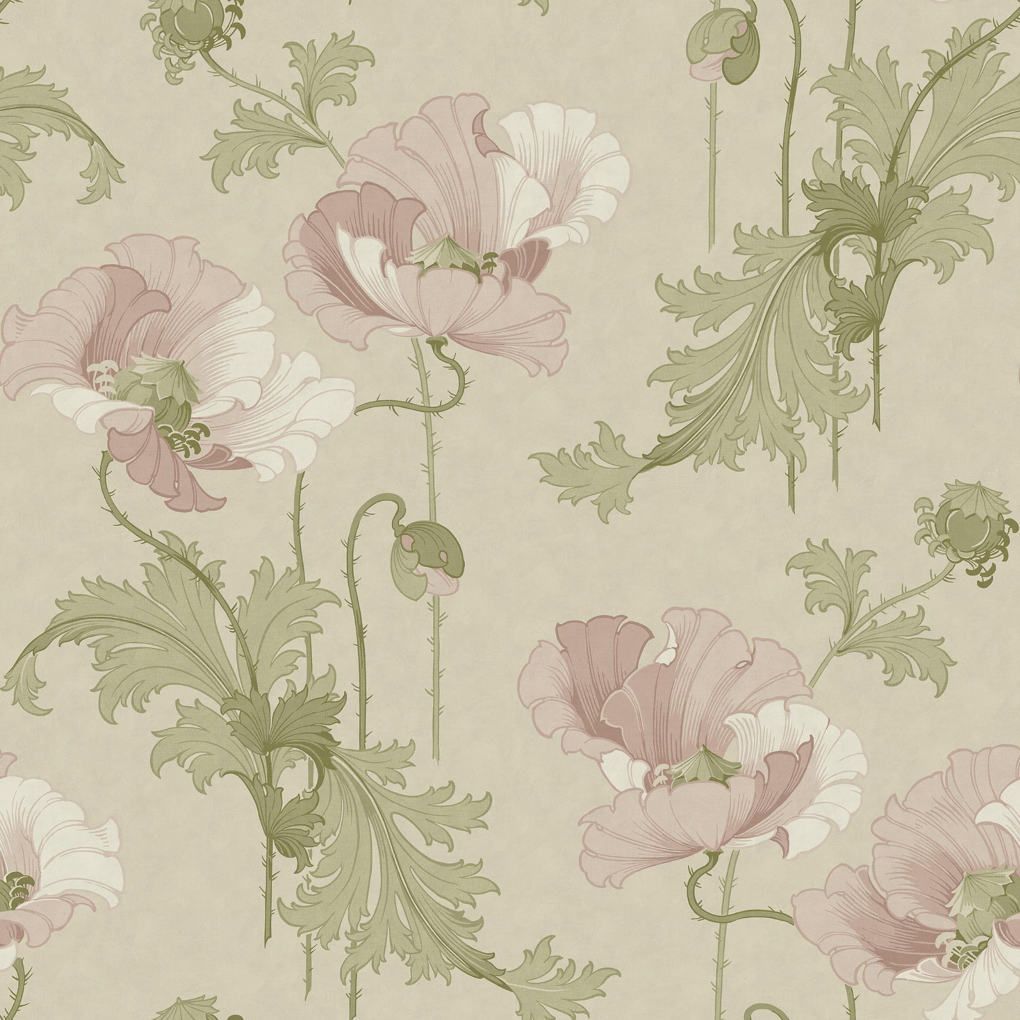 Mural kwiaty maku Boras Tapeter Studio 9656W Vallmo Grand