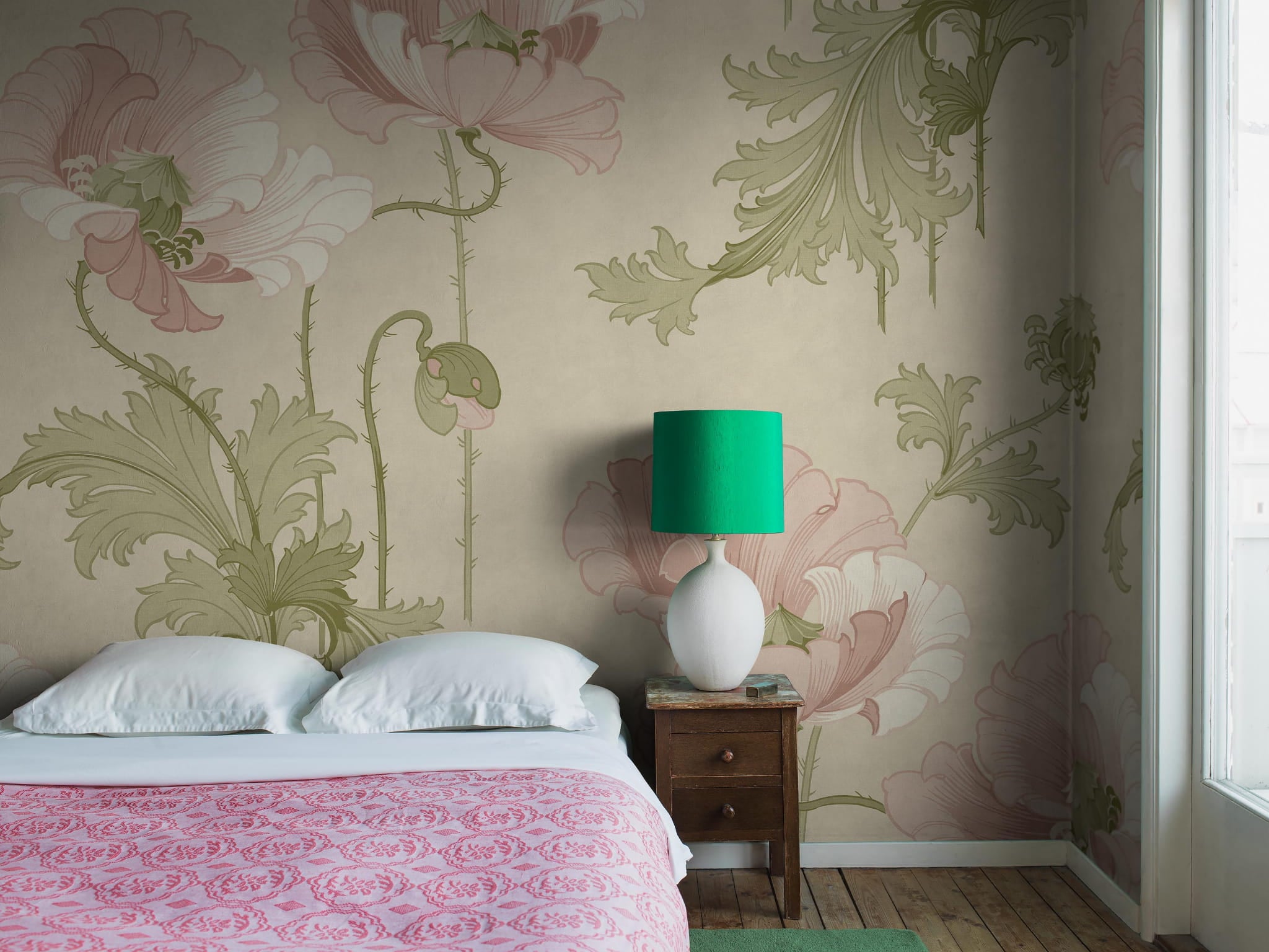 Mural kwiaty maku Boras Tapeter Studio 9656W Vallmo Grand