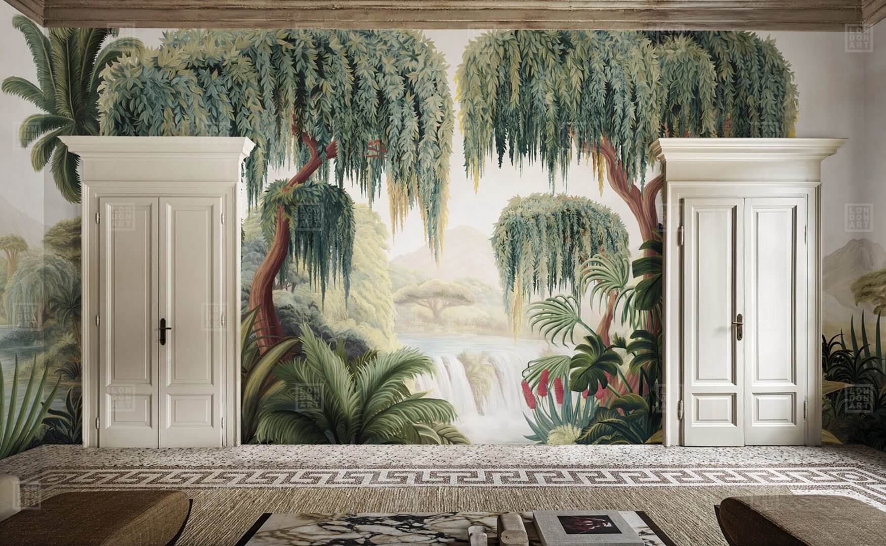 Fototapeta krajobraz egzotycznej natury London Art BNV01 A Les Plaines Sauvages Tale Books: Bon Voyage Cap.1