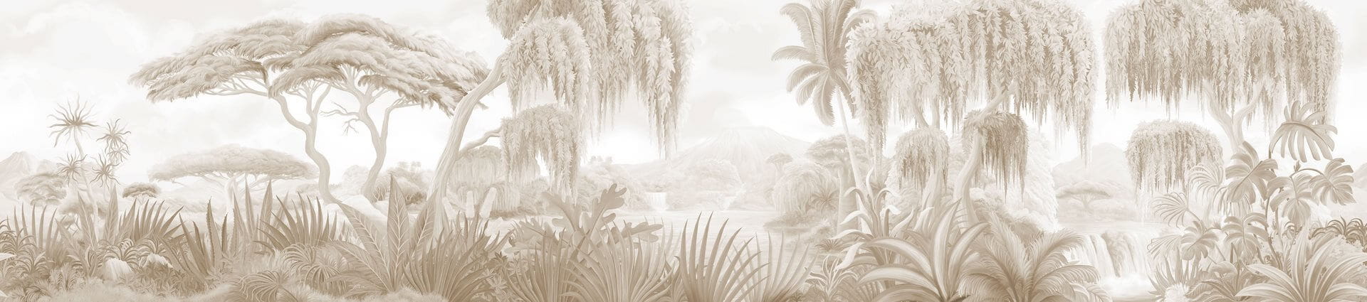 Fototapeta krajobraz egzotycznej natury London Art BNV01 D Les Plaines Sauvages Tale Books: Bon Voyage Cap.1