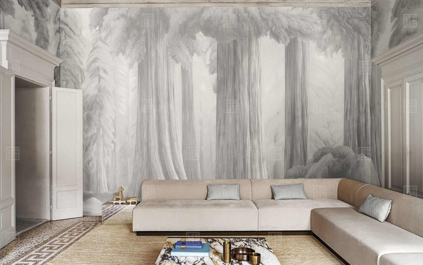 Fototapeta leśny krajobraz London Art BNV06 C La Foret Eternelle Tale Books: Bon Voyage Cap.1