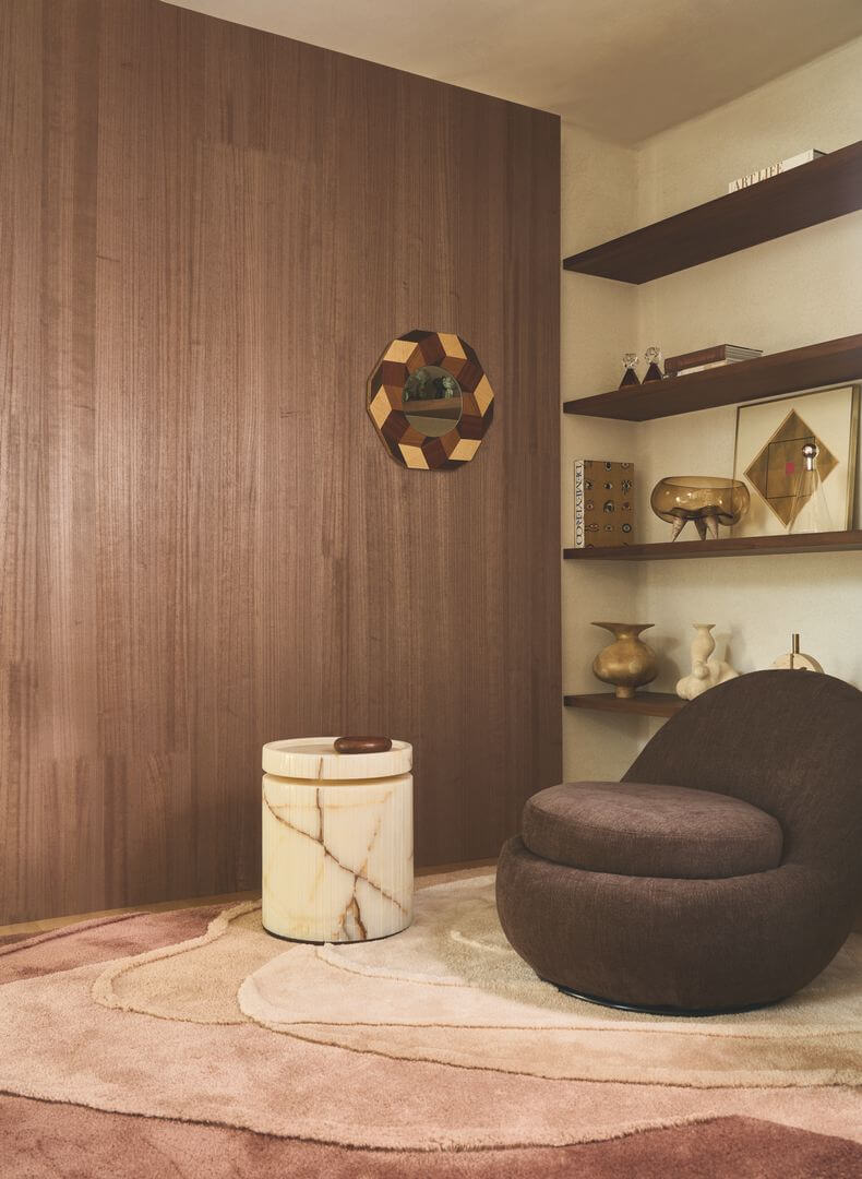 Tapeta z drewnianego forniru Casamance 71741324 Ebony Traversee