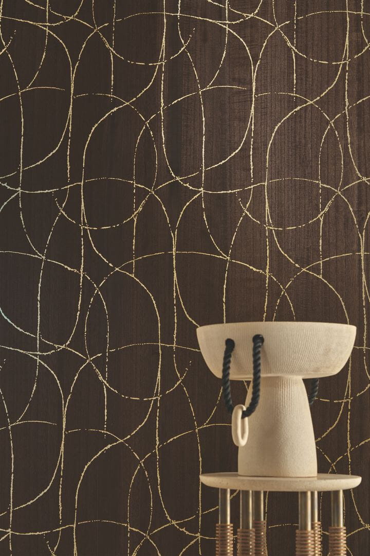 Tapeta fornir i metaliczne linie Casamance 71761834  Splendeur Traversee