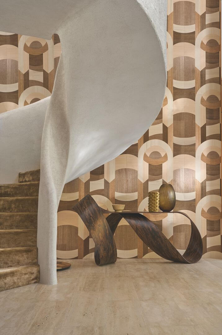 Tapeta fornir geometryczna art-deco Casamance 71780116 Traversee
