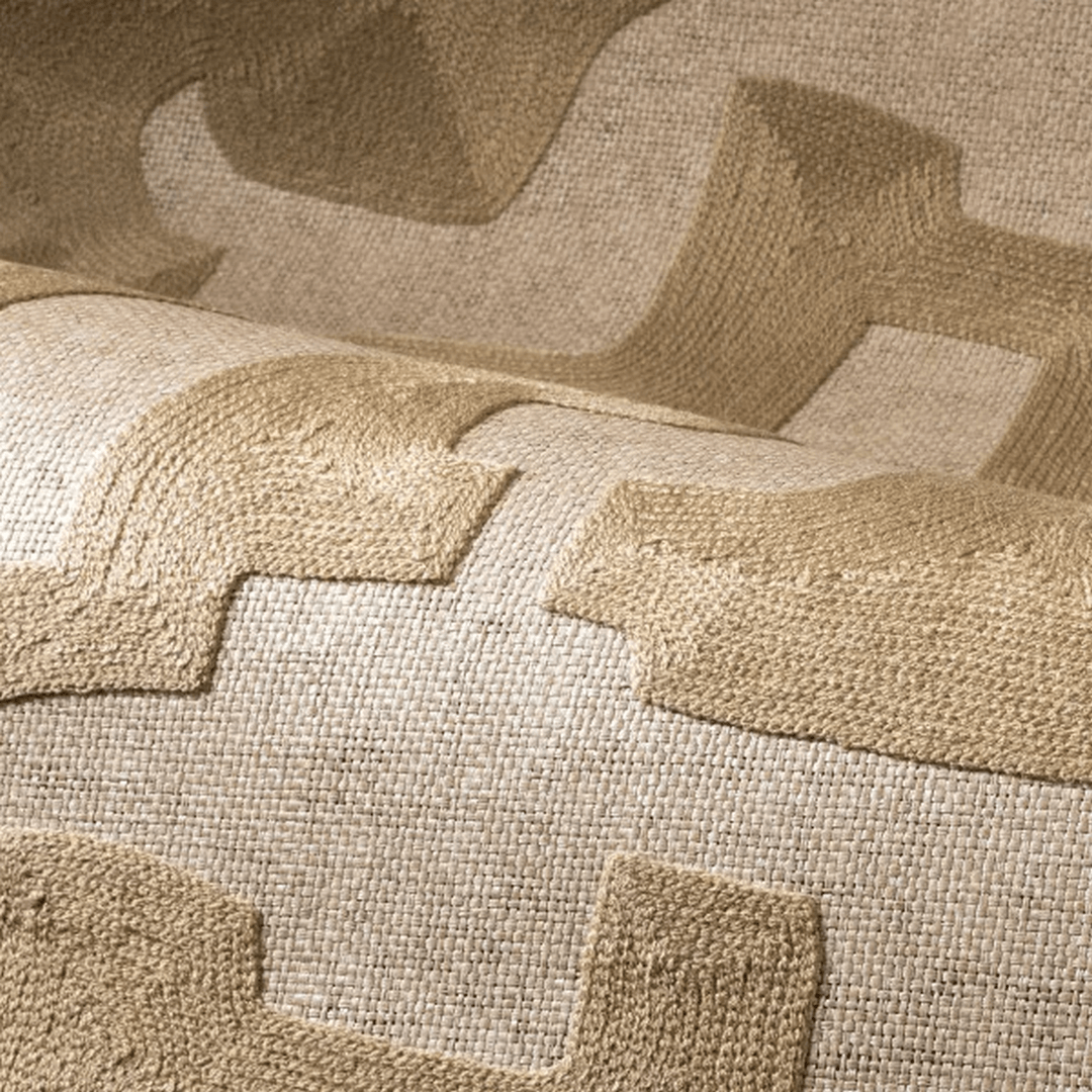 Tapeta z haftowanym organicznym wzorem Casamance 71820206 Sonate Traversee