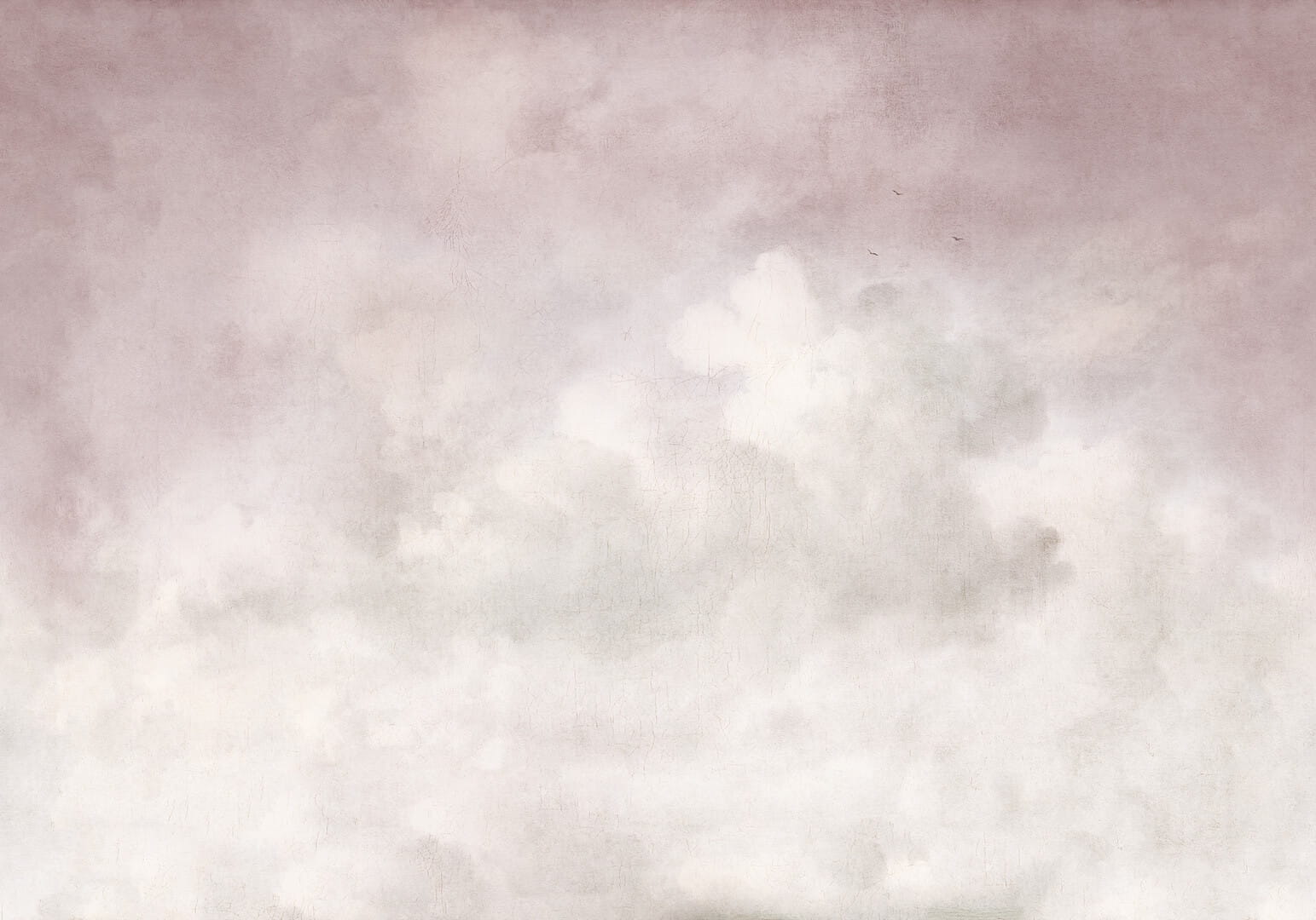 Fototapeta chmury w stylu vintage Rebel Walls R20922 Vintage Clouds Pink Hot Pops