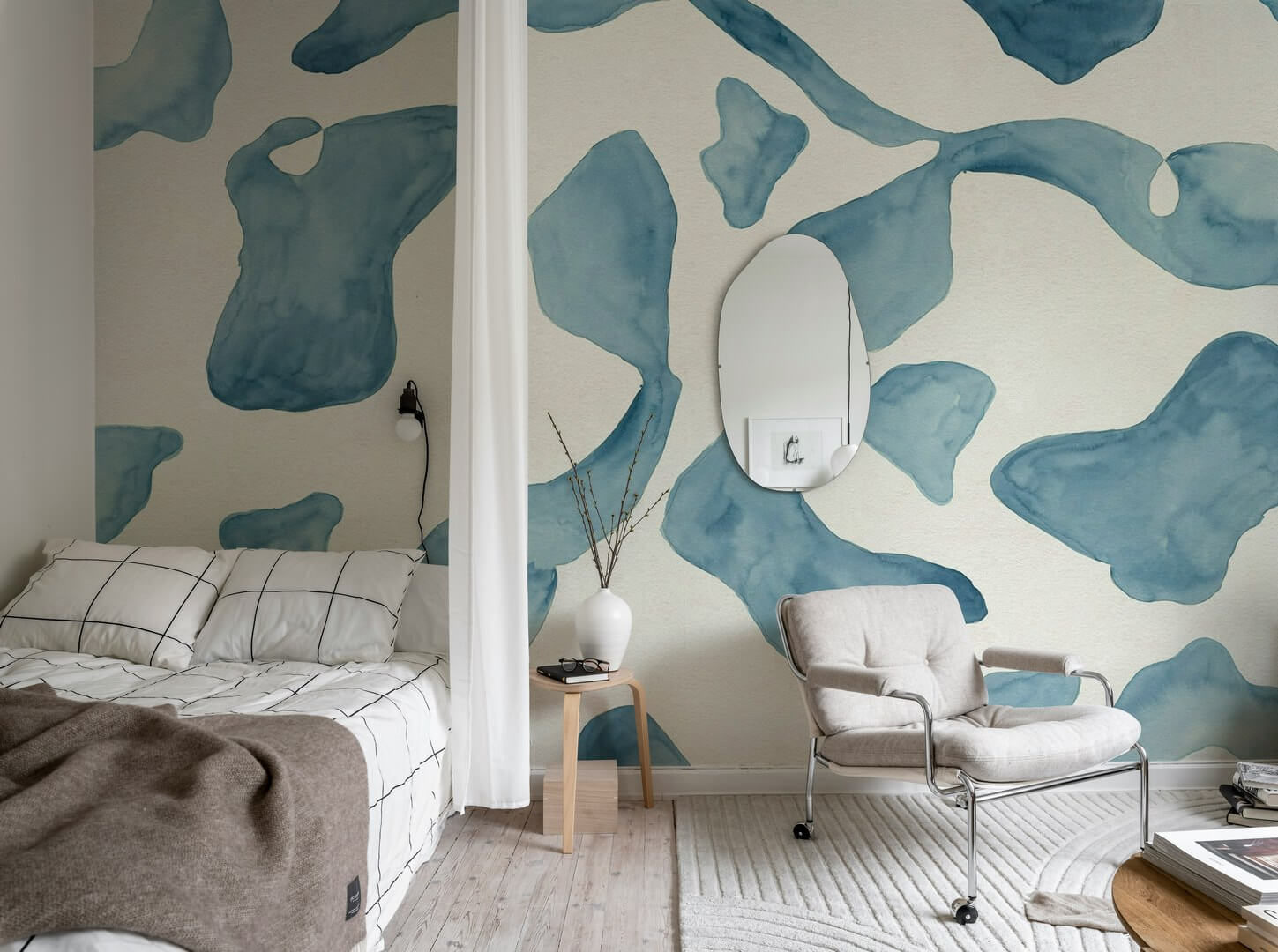 Fototapeta abstrakcyjne kształty Rebel Walls R21159 Abstract Motifs Blue Hot Pops