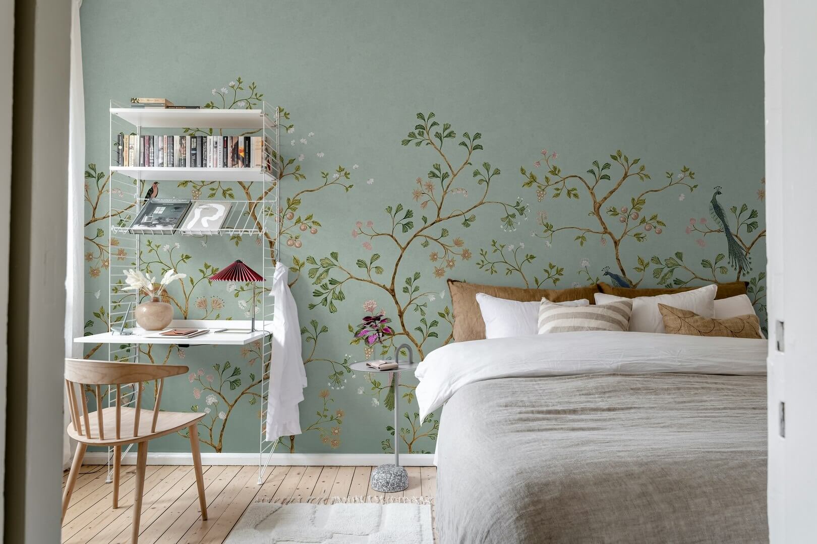 Fototapeta botaniczna Rebel Walls R21195 Songbird Mural Green Hot Pops