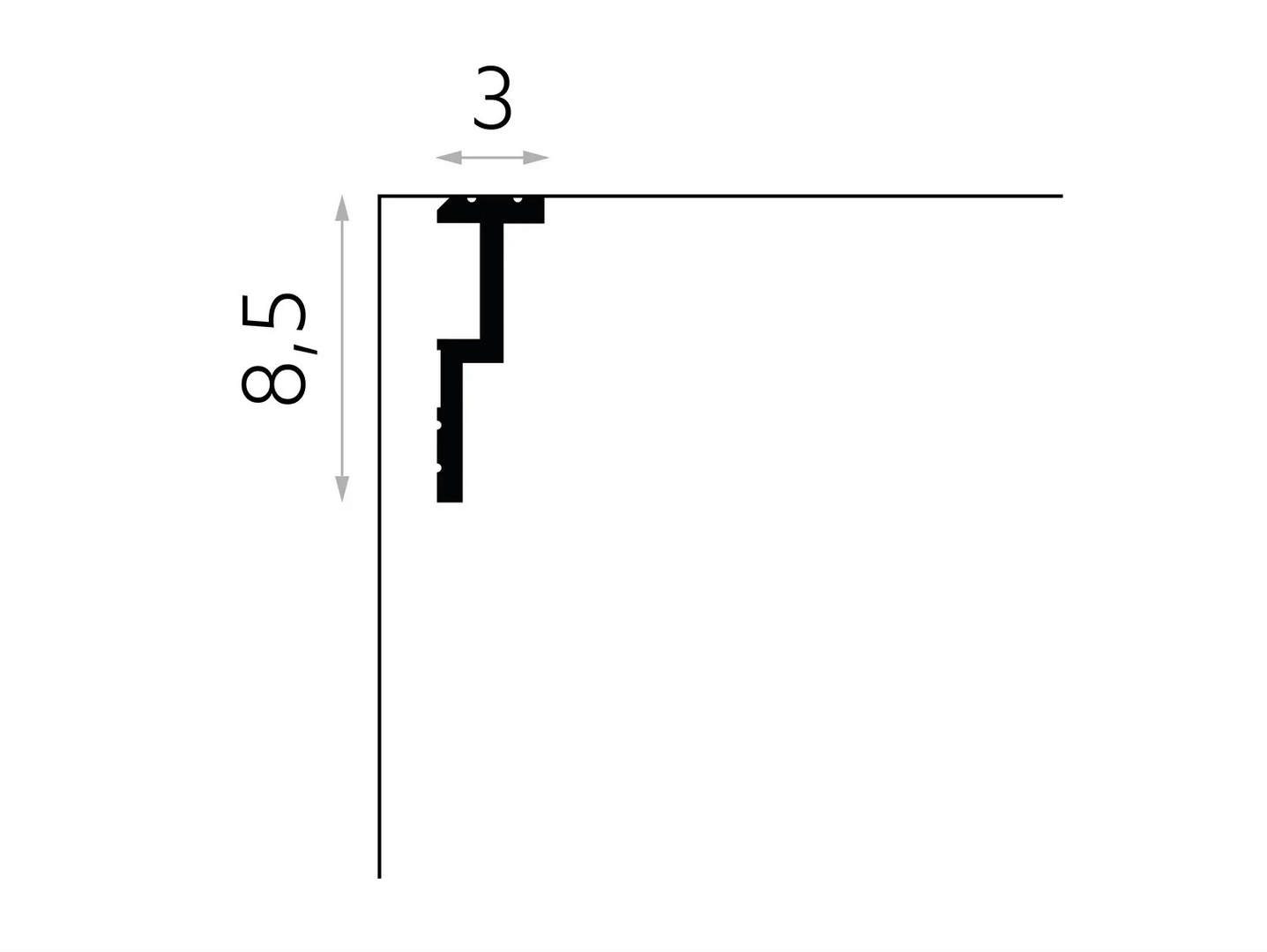 Listwa oświetleniowa LED QL024 Mardom Decor - wys. 8,5cm