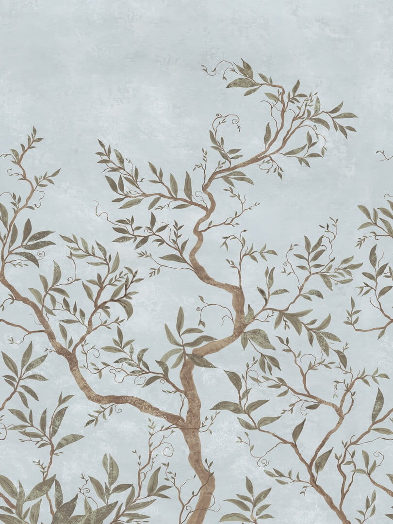 Fototapeta drzewa Rebel Walls R20344 Branches of Dreams Light Blue Poetic