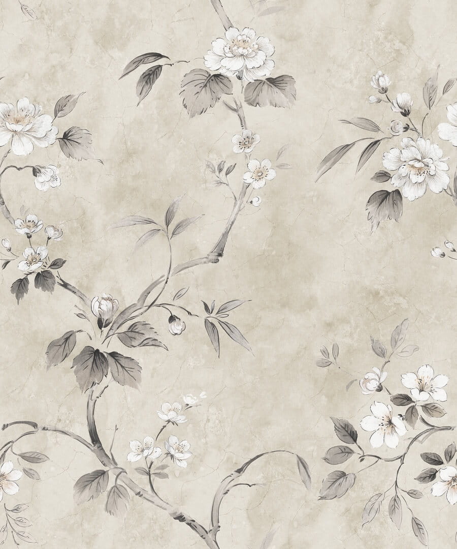 Fototapeta romantyczne kwiaty Rebel Walls R20987 Poetic Flora Beige Poetic