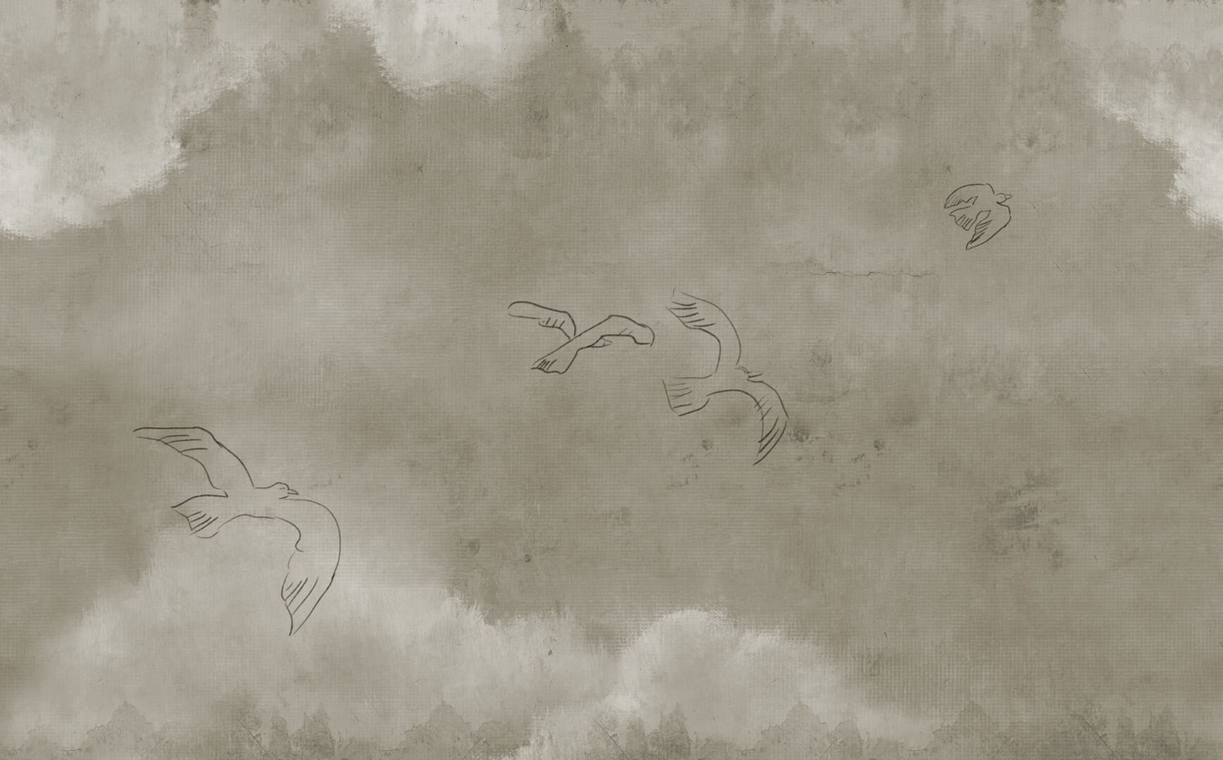 Fototapeta minimalistyczne ptaki i niebo Rebel Walls R21013 Wings Over Horizon Beige Poetic