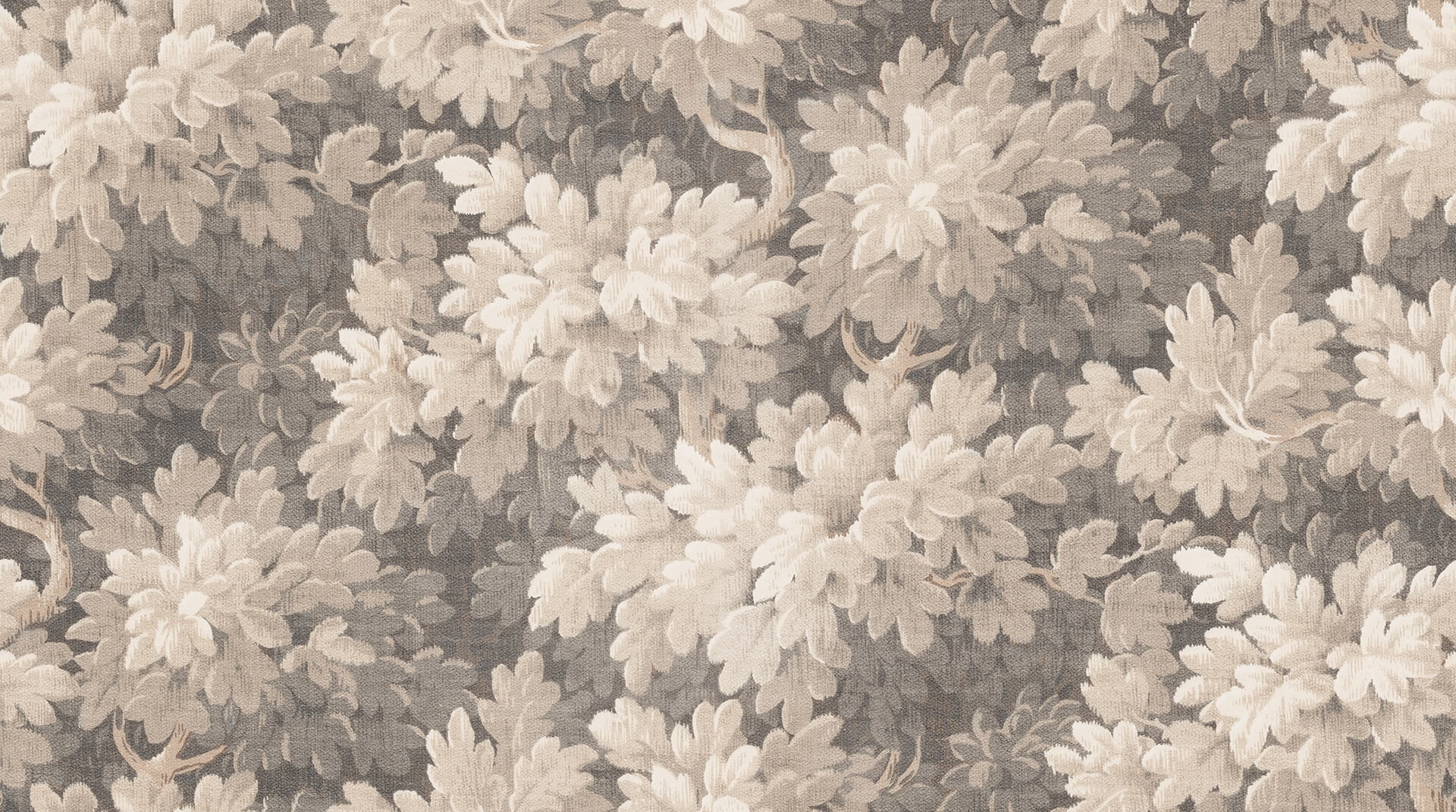 Fototapeta liście w stylu gobelinowym Rebel Walls R21352 Vintage Foliage Beige Poetic
