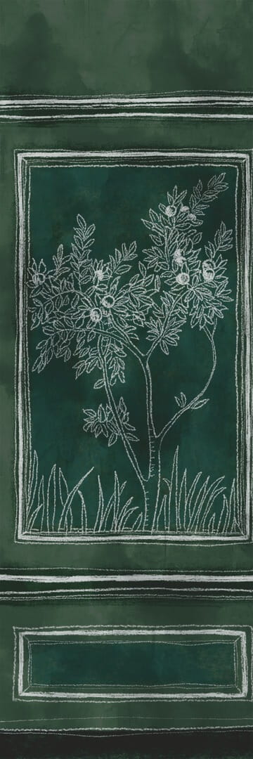 Mural inspirowany antycznymi ścianami śródziemnomorskich pałaców Elitis VP 961 01 Disegno Ortigia