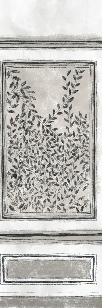 Mural inspirowany antycznymi ścianami śródziemnomorskich pałaców Elitis VP 961 02 Disegno Ortigia