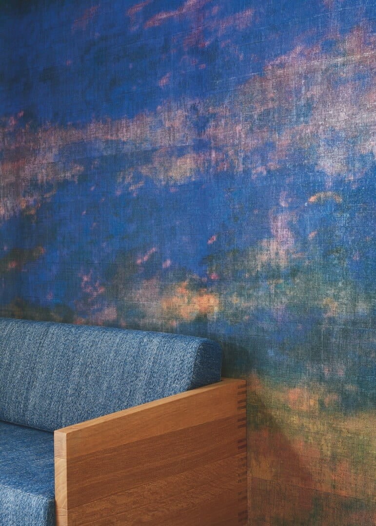 Mural artystyczny zachód słońca Elitis VP 965 01 Eternité Atelier D'artiste II