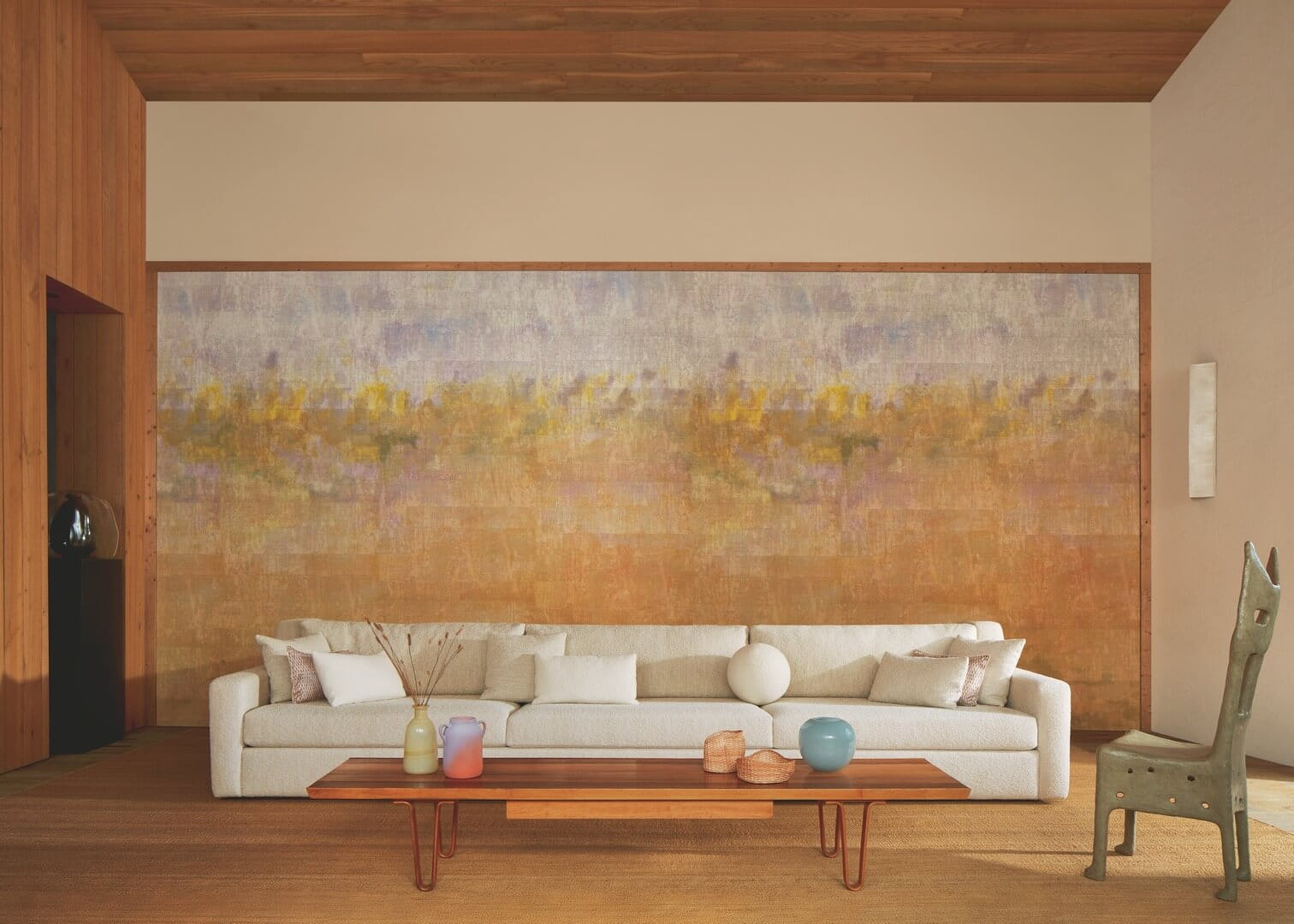 Mural w impresjonistycznym stylu Elitis VP 966 01 Solstice Atelier D'artiste II