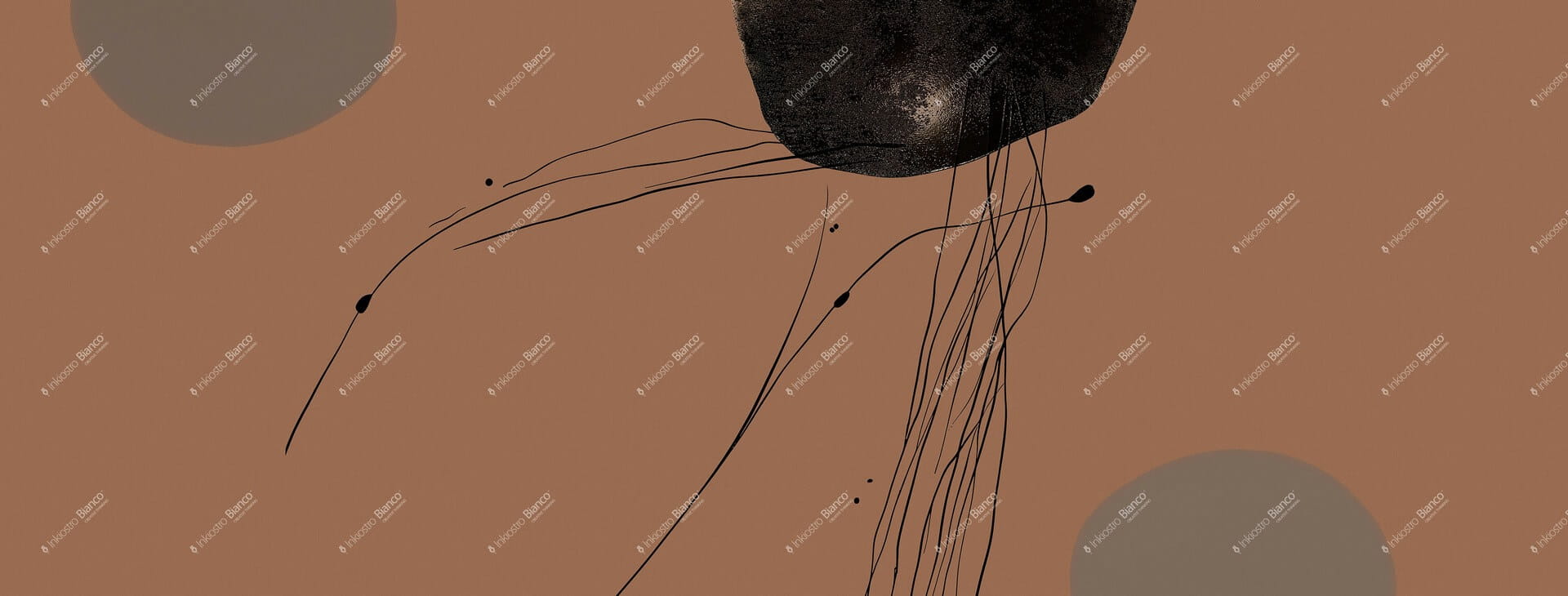 Fototapeta abstrakcyjna Inkiostro Bianco AURELIA INKRPON2502 Monochrome