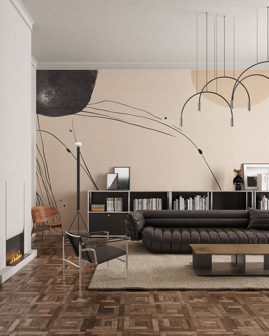 Fototapeta abstrakcyjna Inkiostro Bianco AURELIA INKRPON2502 Monochrome