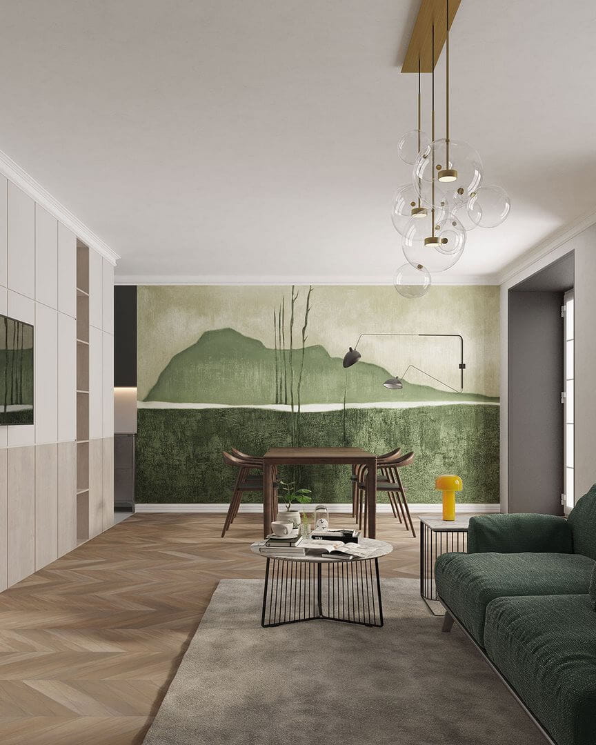 Fototapeta malarski krajobraz Inkiostro Bianco NAMASTE INKLINI2501 Monochrome