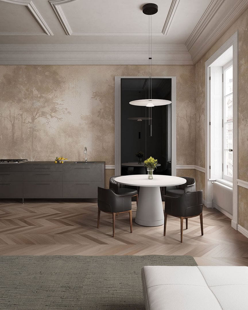 Fototapeta subtelny krajobraz natury Inkiostro Bianco SAKAMI INKIIKH2501 Monochrome