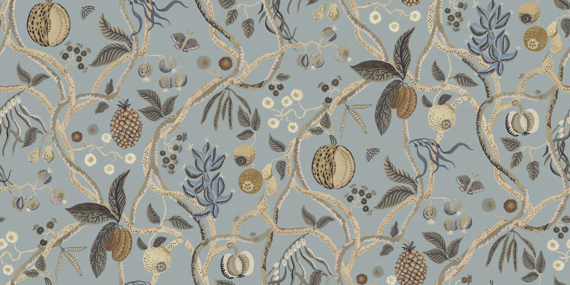 Fototapeta botaniczna Sandberg S10580 Tree of Life Mural Light Blue Herbarium