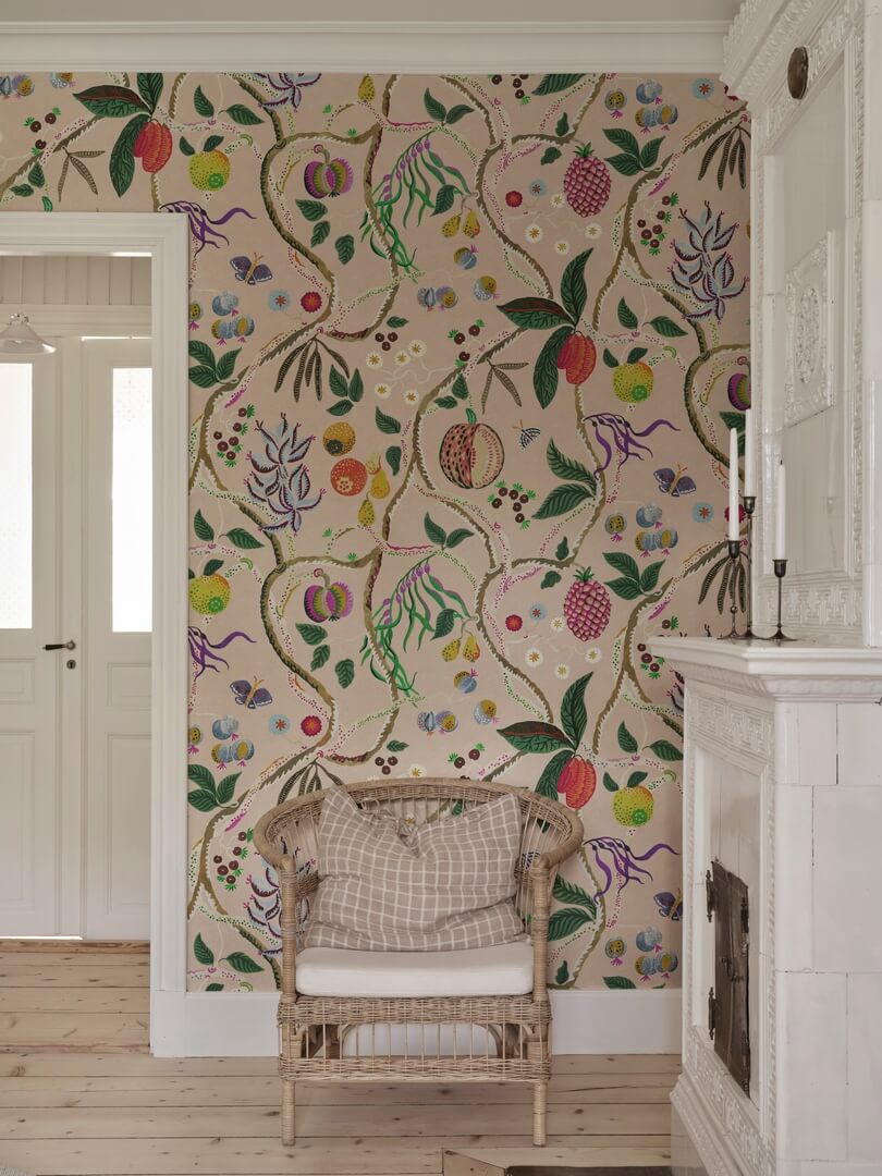 Fototapeta botaniczna Sandberg S10581 Tree of Life Mural Pink Herbarium